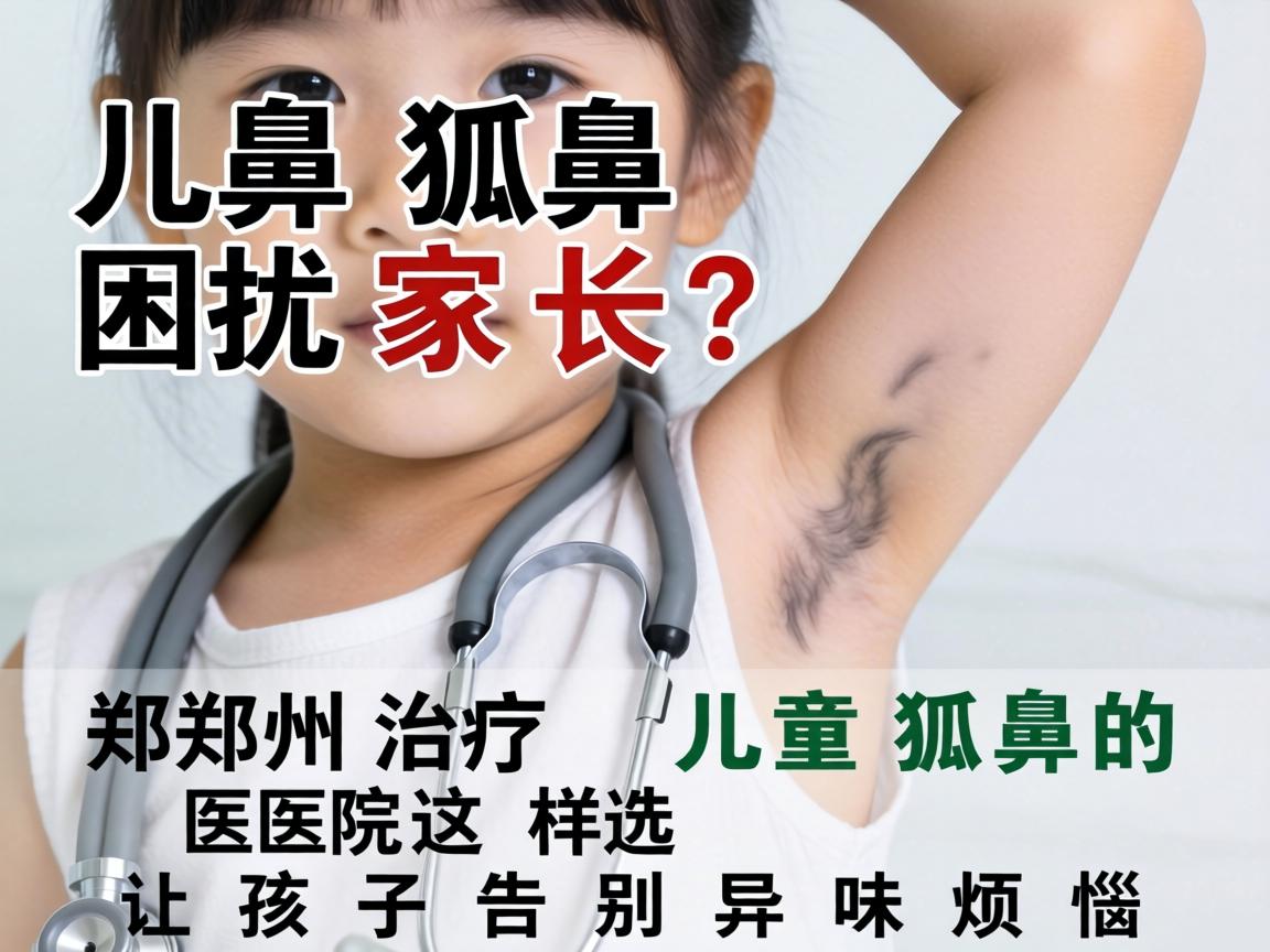 儿童狐臭困扰家长？郑州治疗儿童狐臭的医院这样选，让孩子告别异味烦恼
