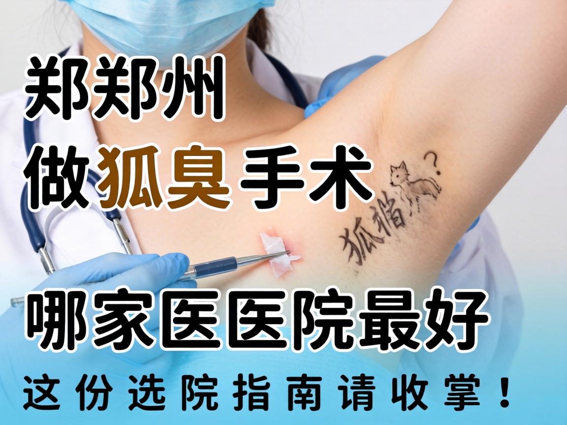 郑州做狐臭手术,哪家医院最好?这份选院指南请收好! 郑州做狐臭手术,哪家医院最好?这份选院指南请收好!