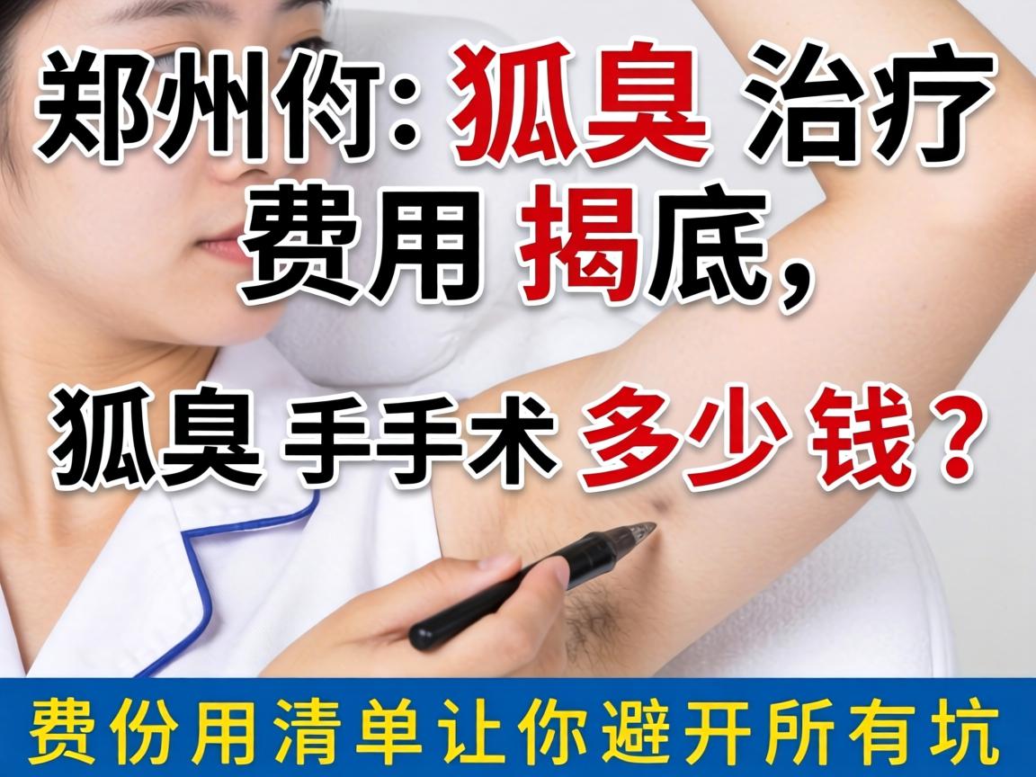 郑州狐臭治疗费用揭底,狐臭手术多少钱?这份费用清单让你避开所有坑 郑州狐臭治疗费用揭底,狐臭手术多少钱?这份费用清单让你避开所有坑