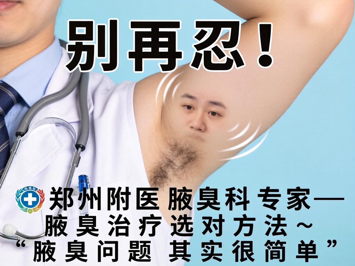 腋臭别再忍！郑州附医腋臭科专家，腋臭治疗选对方法，腋臭问题其实很简单