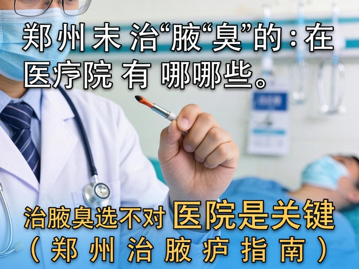 郑州治腋臭的医院有哪些？治腋臭选对医院是关键（郑州治腋臭指南）