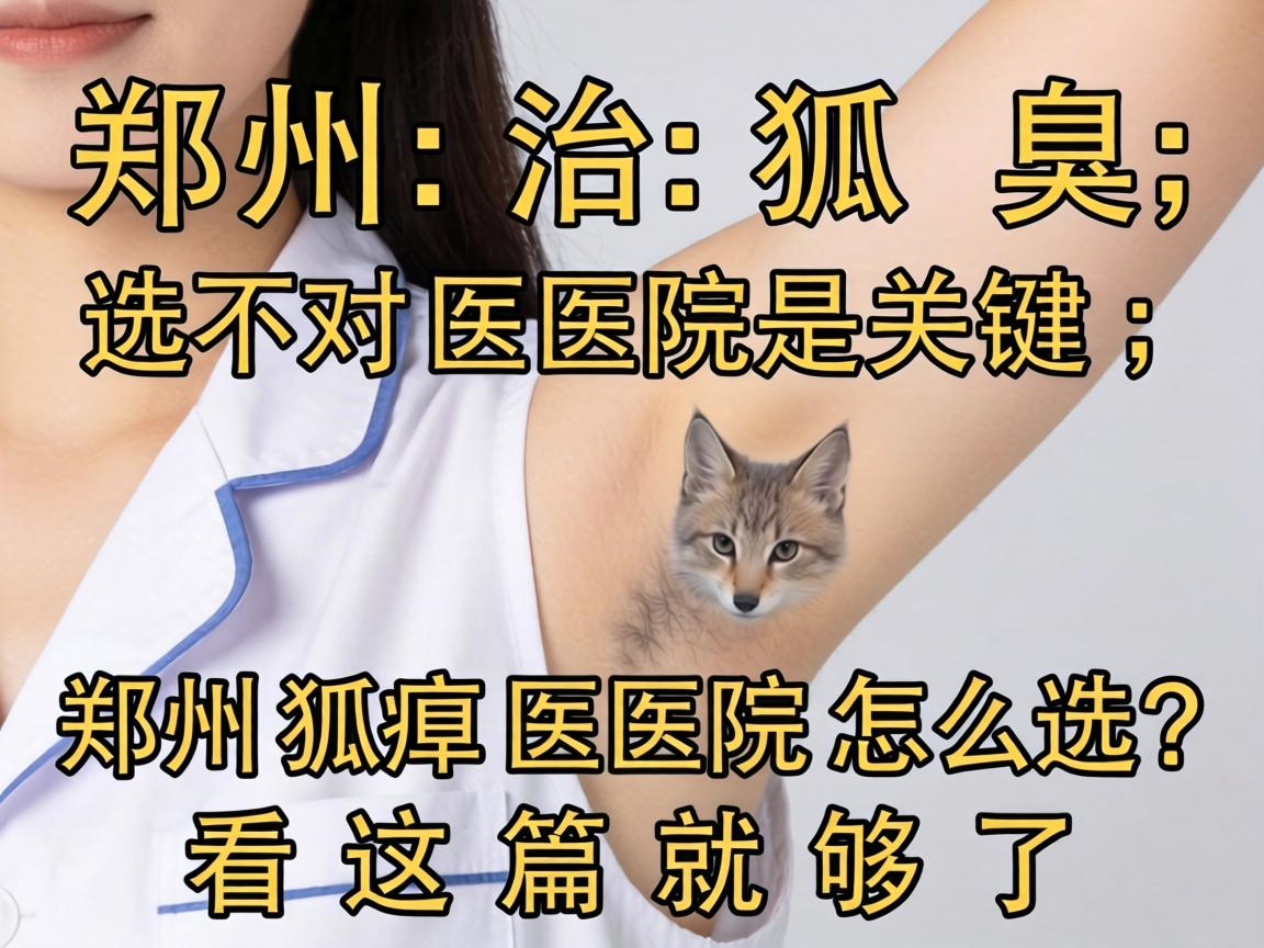 郑州治狐臭，选对医院是关键，郑州狐臭医院怎么选？看这篇就够了