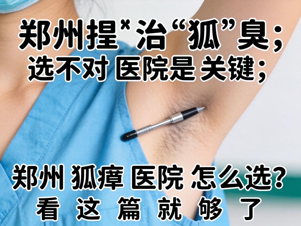 郑州治狐臭，选对医院是关键，郑州狐臭医院怎么选？看这篇就够了