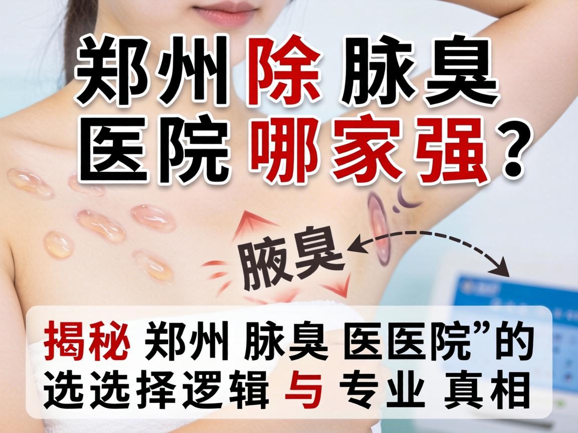 郑州除腋臭医院哪家强?揭秘郑州腋臭医院的选择逻辑与专业真相 郑州除腋臭医院哪家强?揭秘郑州腋臭医院的选择逻辑与专业真相