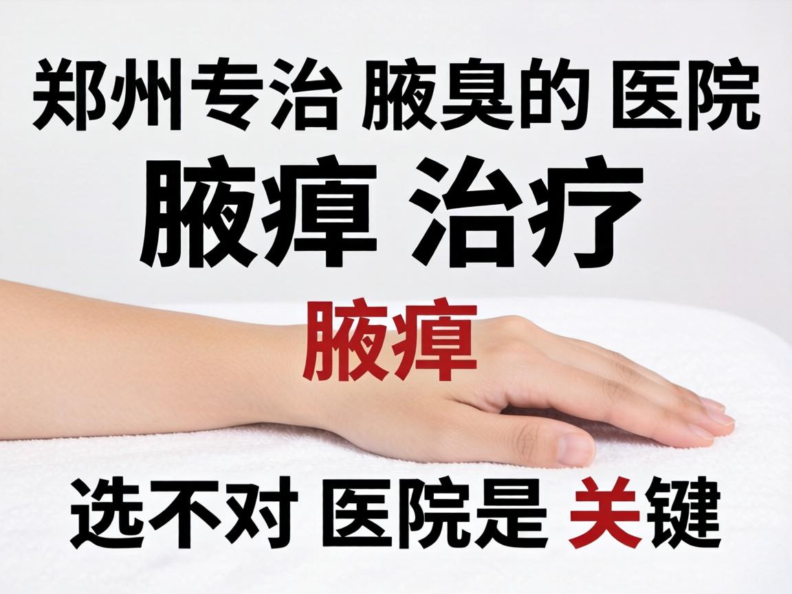 郑州专治腋臭的医院，腋臭治疗，选对医院是关键