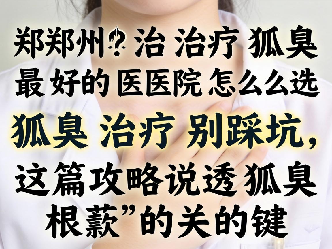 郑州治疗狐臭最好的医院怎么选？狐臭治疗别踩坑，这篇攻略说透狐臭根治的关键