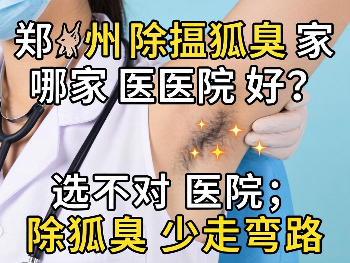 郑州除狐臭哪家医院好？选对医院，除狐臭少走弯路