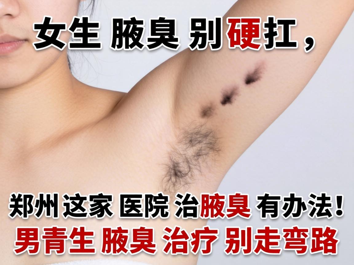 男生腋臭别硬扛，郑州这家医院治腋臭有办法！男生腋臭治疗别走弯路