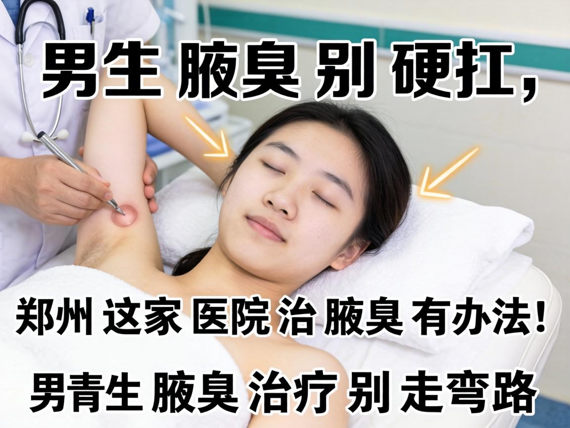 男生腋臭别硬扛，郑州这家医院治腋臭有办法！男生腋臭治疗别走弯路
