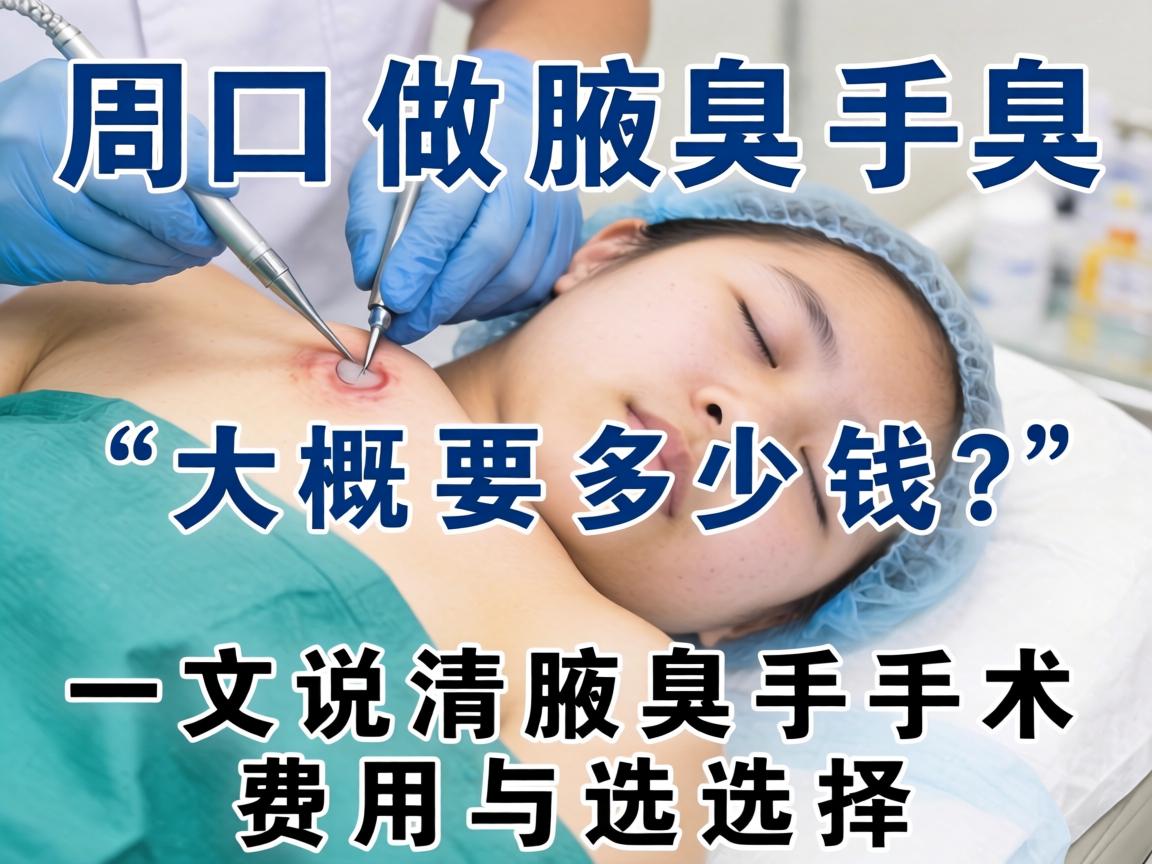 周口做腋臭手术大概要多少钱？一文说清腋臭手术费用与选择