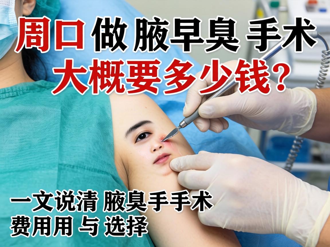 周口做腋臭手术大概要多少钱？一文说清腋臭手术费用与选择