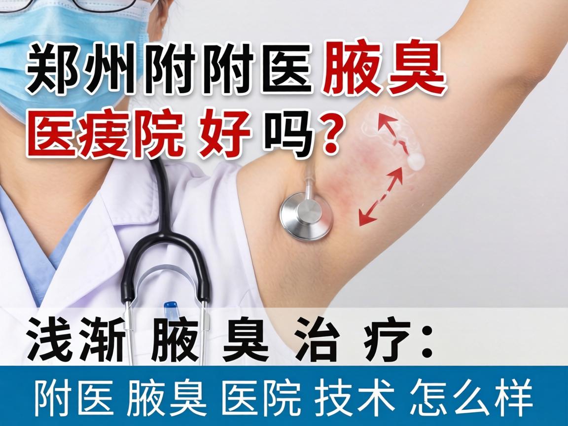 郑州附医腋臭医院好吗？浅析腋臭治疗，附医腋臭医院技术怎么样