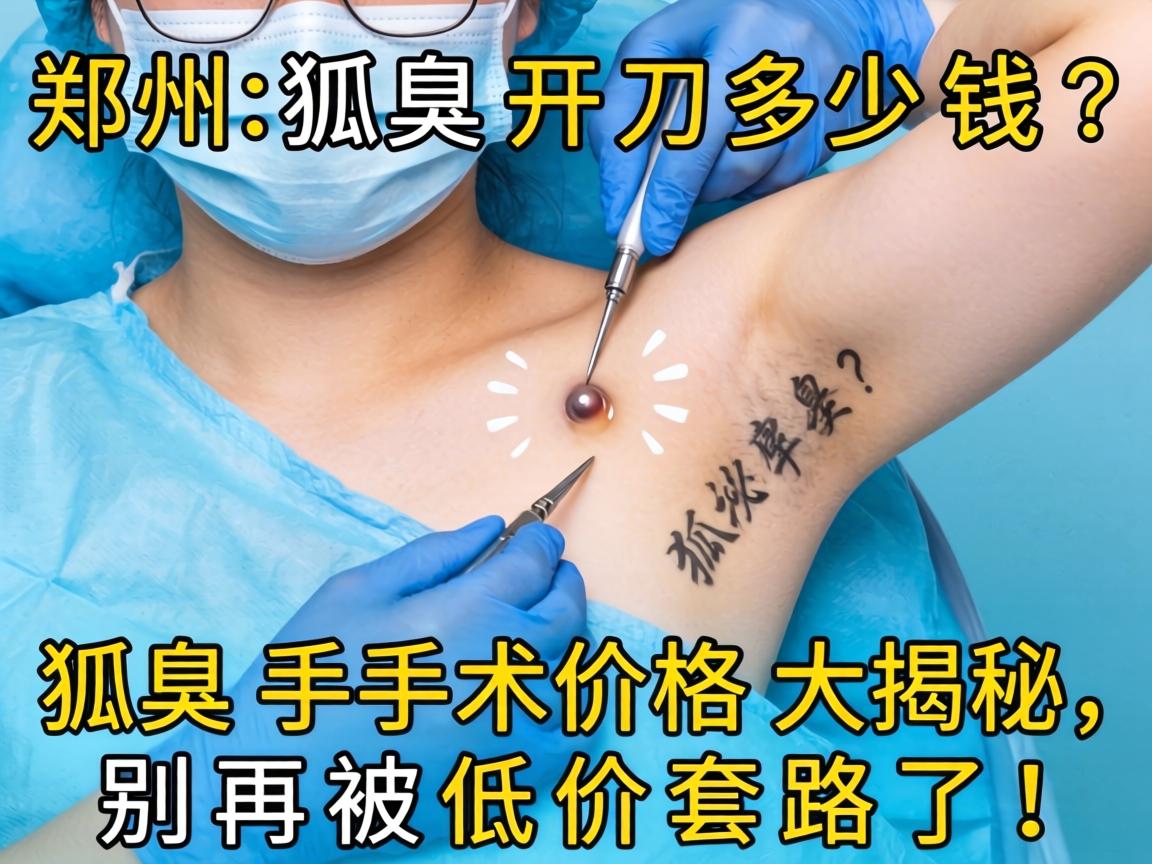 郑州狐臭开刀多少钱?狐臭手术价格大揭秘,别再被低价套路了! 郑州狐臭开刀多少钱?狐臭手术价格大揭秘,别再被低价套路了!