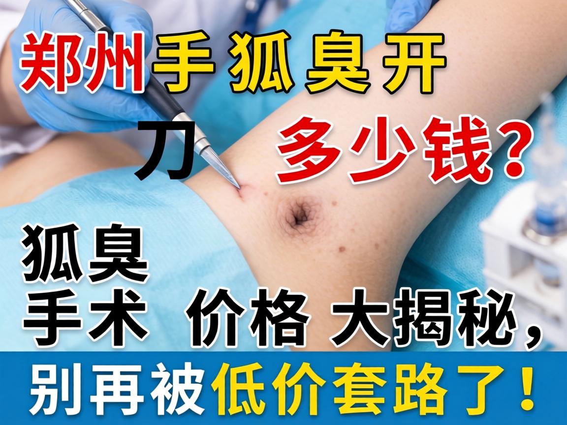 郑州狐臭开刀多少钱?狐臭手术价格大揭秘,别再被低价套路了! 郑州狐臭开刀多少钱?狐臭手术价格大揭秘,别再被低价套路了!