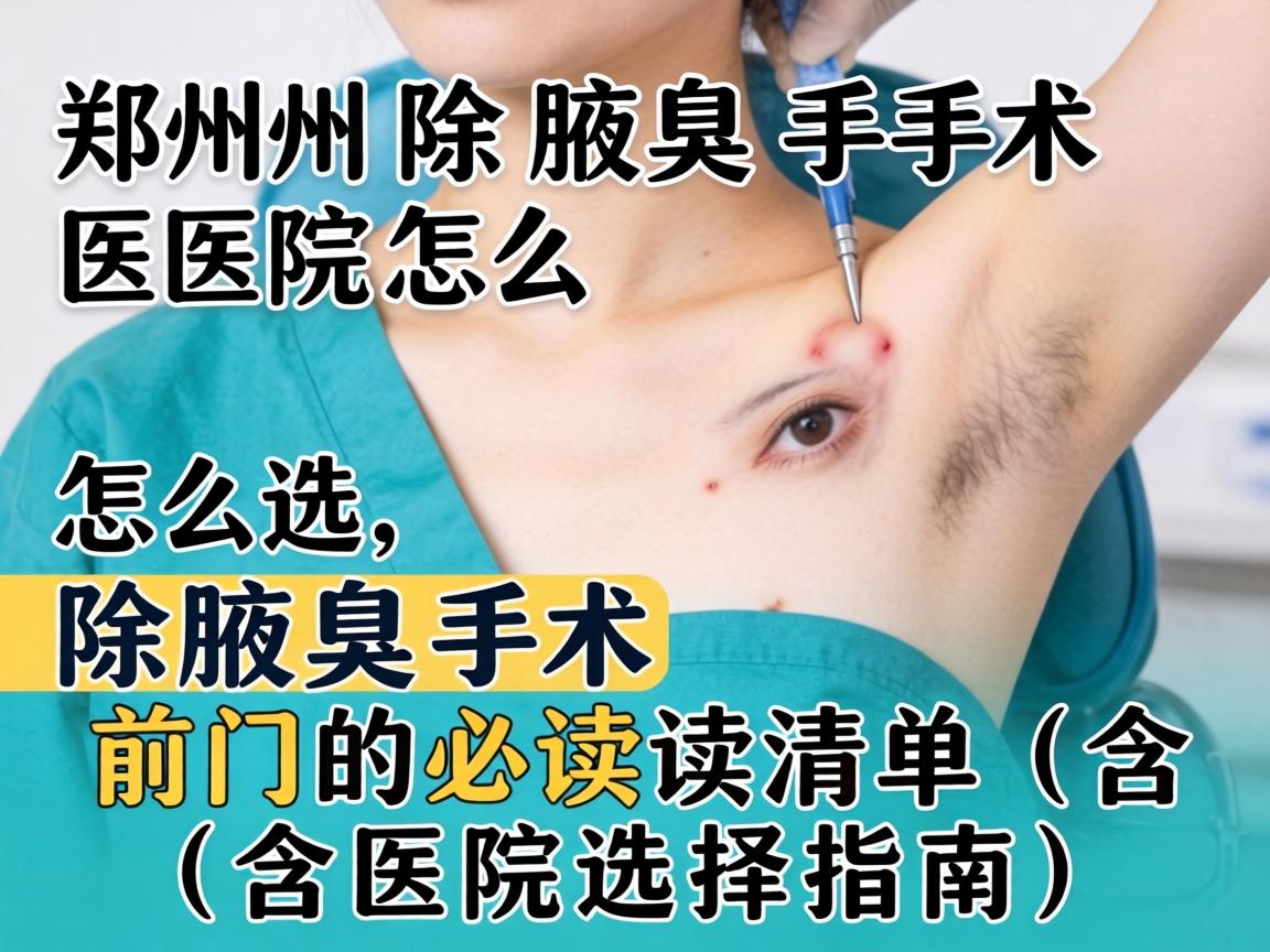 郑州除腋臭手术医院怎么选?除腋臭手术前的必读清单(含医院选择指南) 郑州除腋臭手术医院怎么选?除腋臭手术前的必读清单(含医院选择指南)