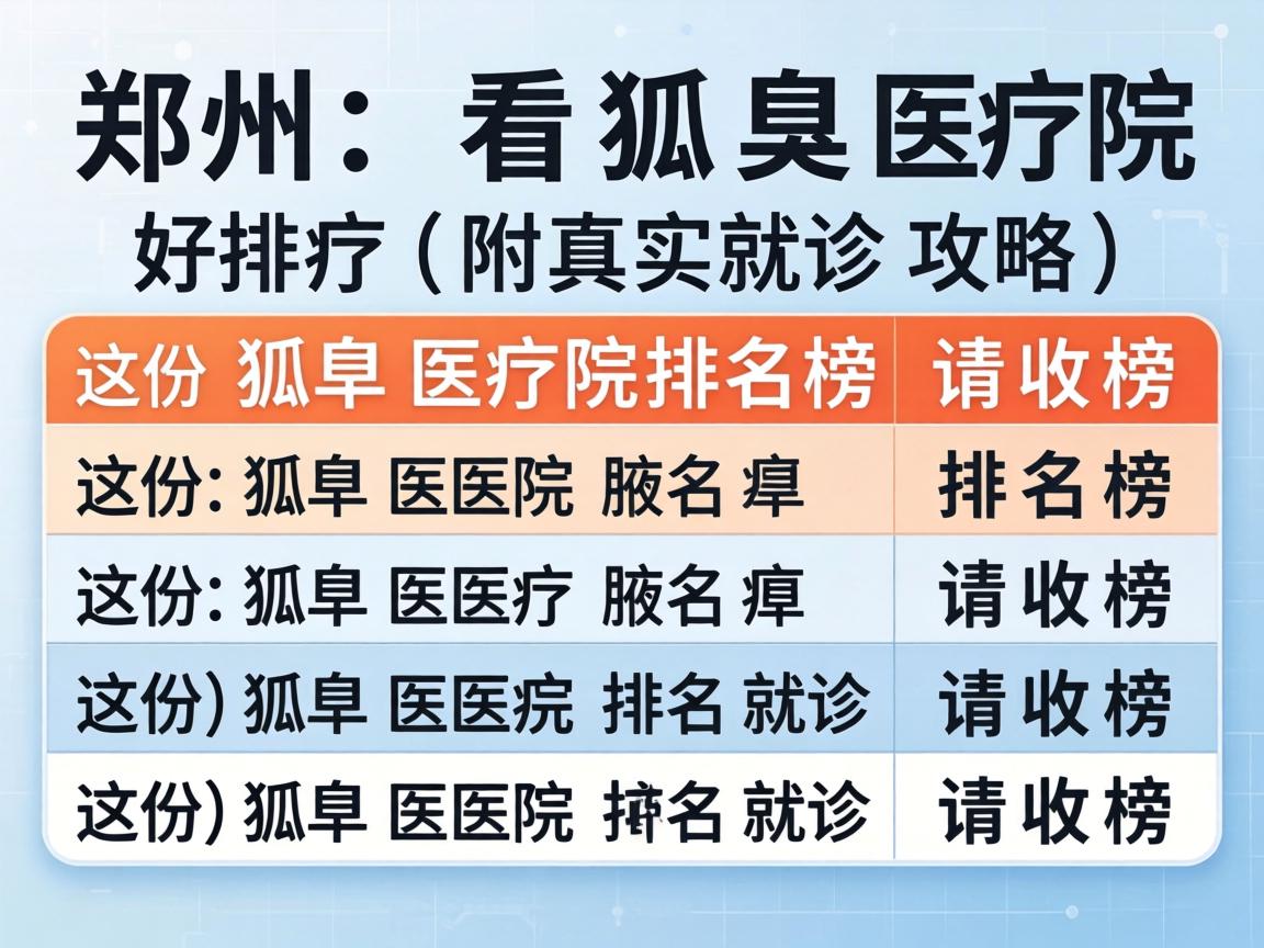 郑州看狐臭医院排名榜,这份狐臭医院排名榜请收好(附真实就诊攻略) 郑州看狐臭医院排名榜,这份狐臭医院排名榜请收好(附真实就诊攻略)