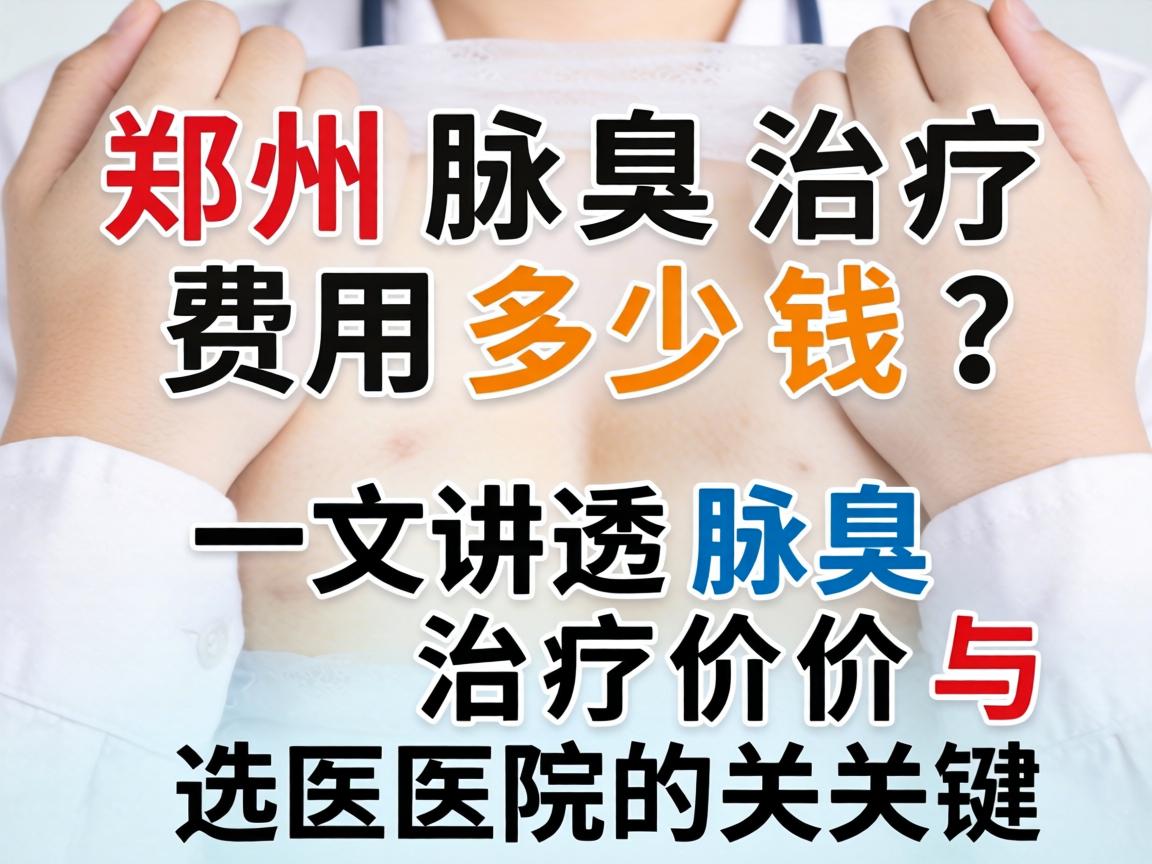 郑州腋臭治疗费用多少钱？一文讲透腋臭治疗价格与选医院的关键