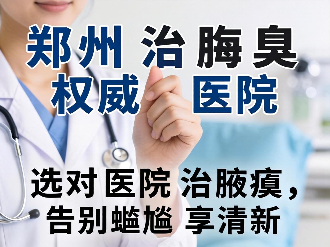 郑州治腋臭权威医院，选对医院治腋臭，告别尴尬享清新