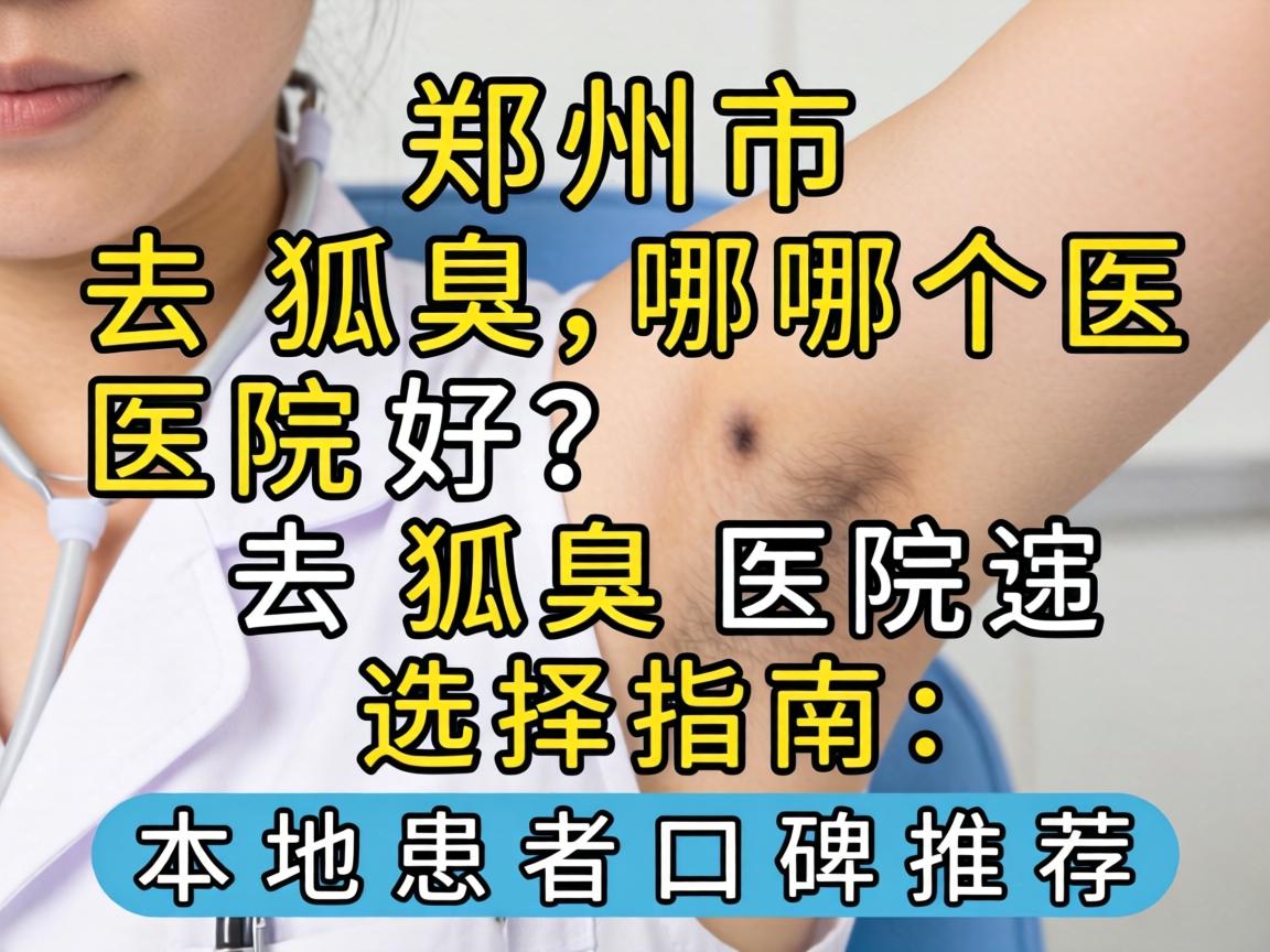 郑州市去狐臭哪个医院好？去狐臭医院选择指南，本地患者口碑推荐