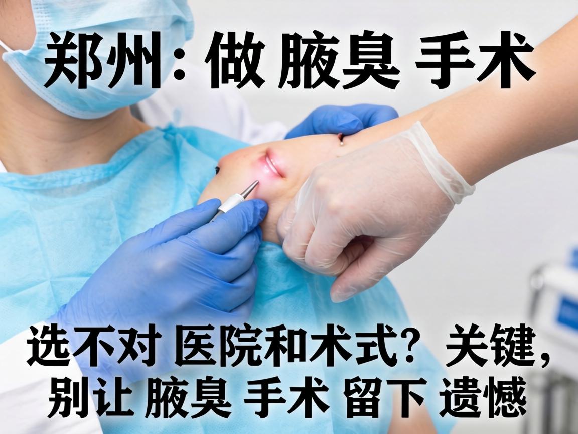郑州做腋臭手术,选对医院和术式是关键,别让腋臭手术留下遗憾 郑州做腋臭手术,选对医院和术式是关键,别让腋臭手术留下遗憾