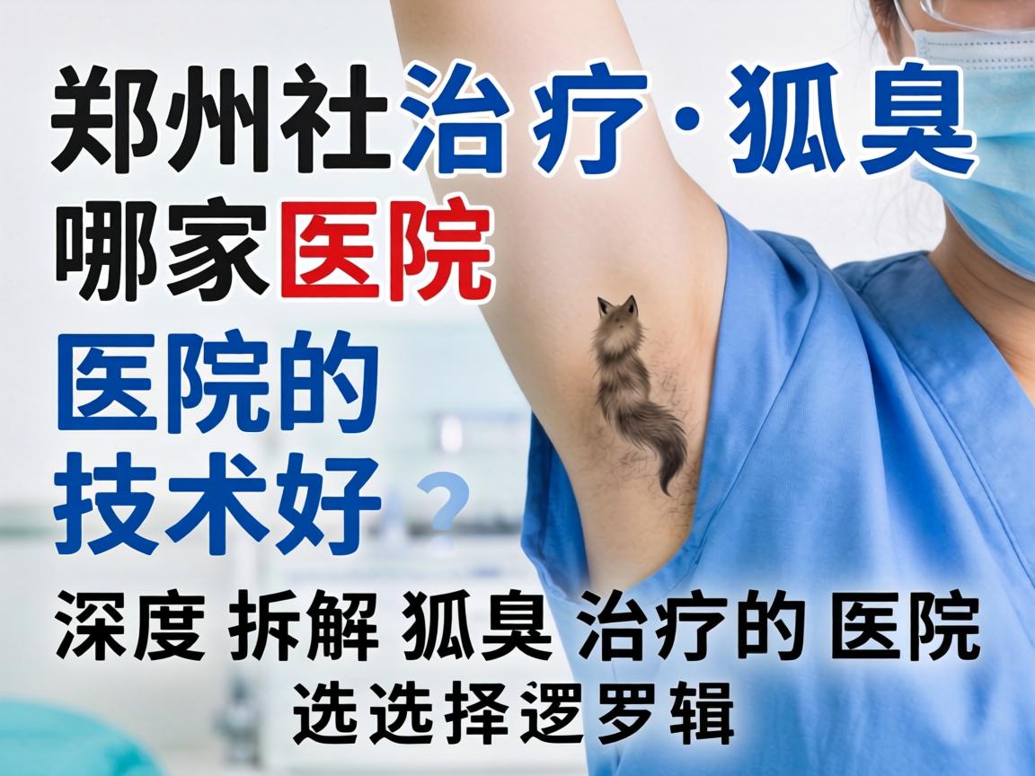 郑州治疗狐臭，哪家医院技术好？深度拆解狐臭治疗的医院选择逻辑