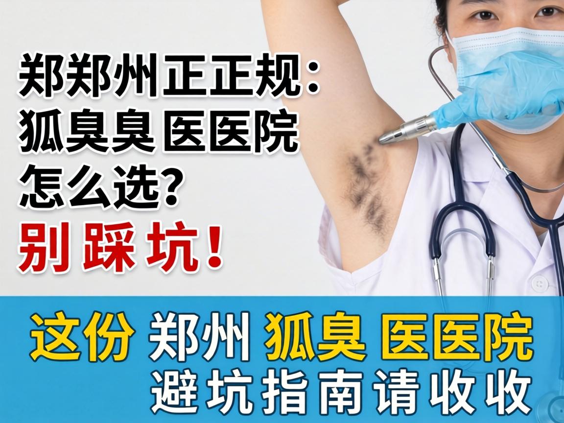郑州正规狐臭医院怎么选？别踩坑！这份郑州狐臭医院避坑指南请收好