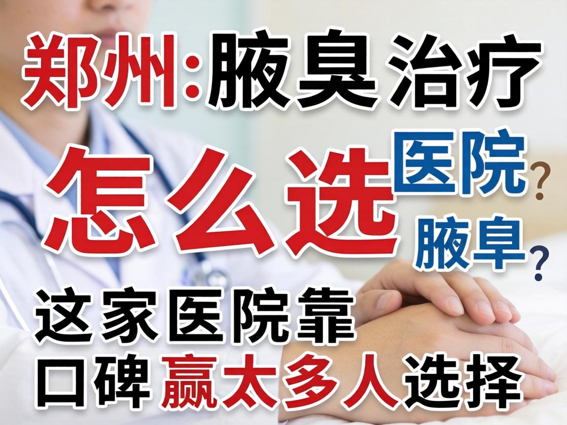 郑州腋臭治疗医院怎么选？这家医院靠口碑赢太多人选择