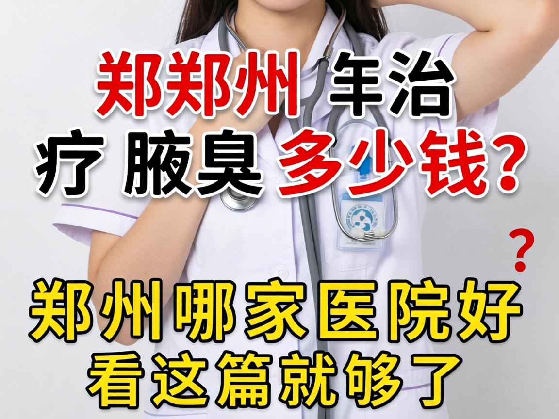 郑州治疗腋臭多少钱？郑州哪家医院好？看这篇就够了