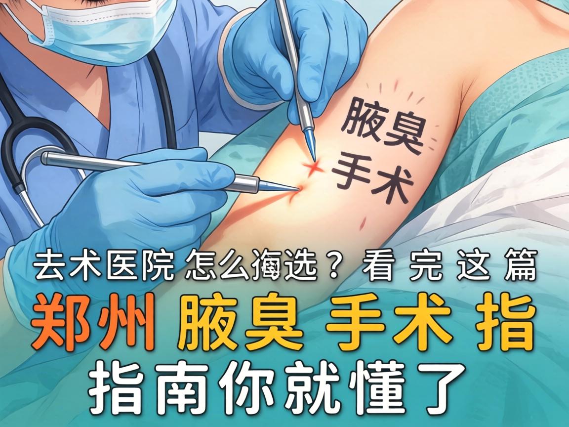 郑州去腋臭手术医院怎么选？看完这篇郑州腋臭手术指南你就懂了
