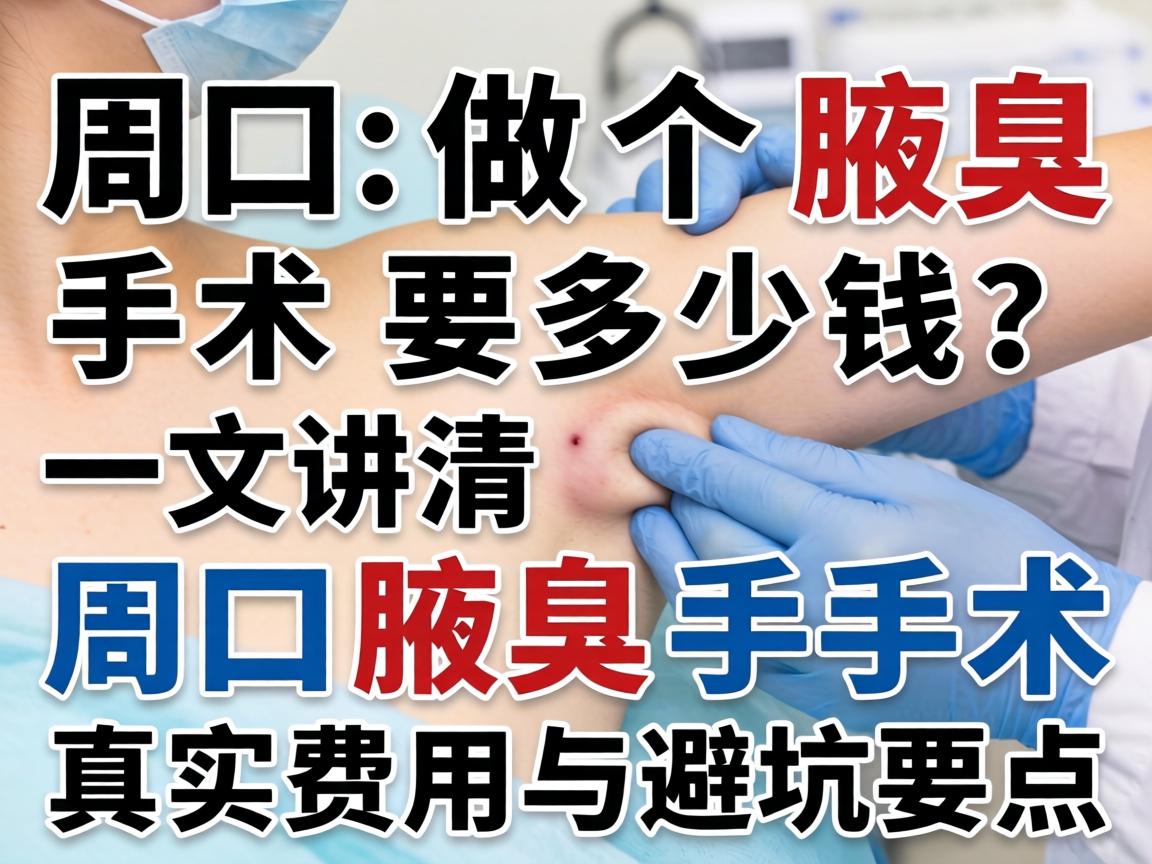 周口做个腋臭手术要多少钱?一文讲清周口腋臭手术真实费用与避坑要点 周口做个腋臭手术要多少钱?一文讲清周口腋臭手术真实费用与避坑要点