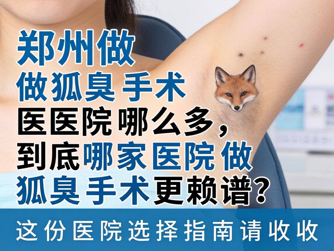 郑州做狐臭手术医院那么多,到底哪家医院做狐臭手术更靠谱?这份医院选择指南请收好 郑州做狐臭手术医院那么多,到底哪家医院做狐臭手术更靠谱?这份医院选择指南请收好