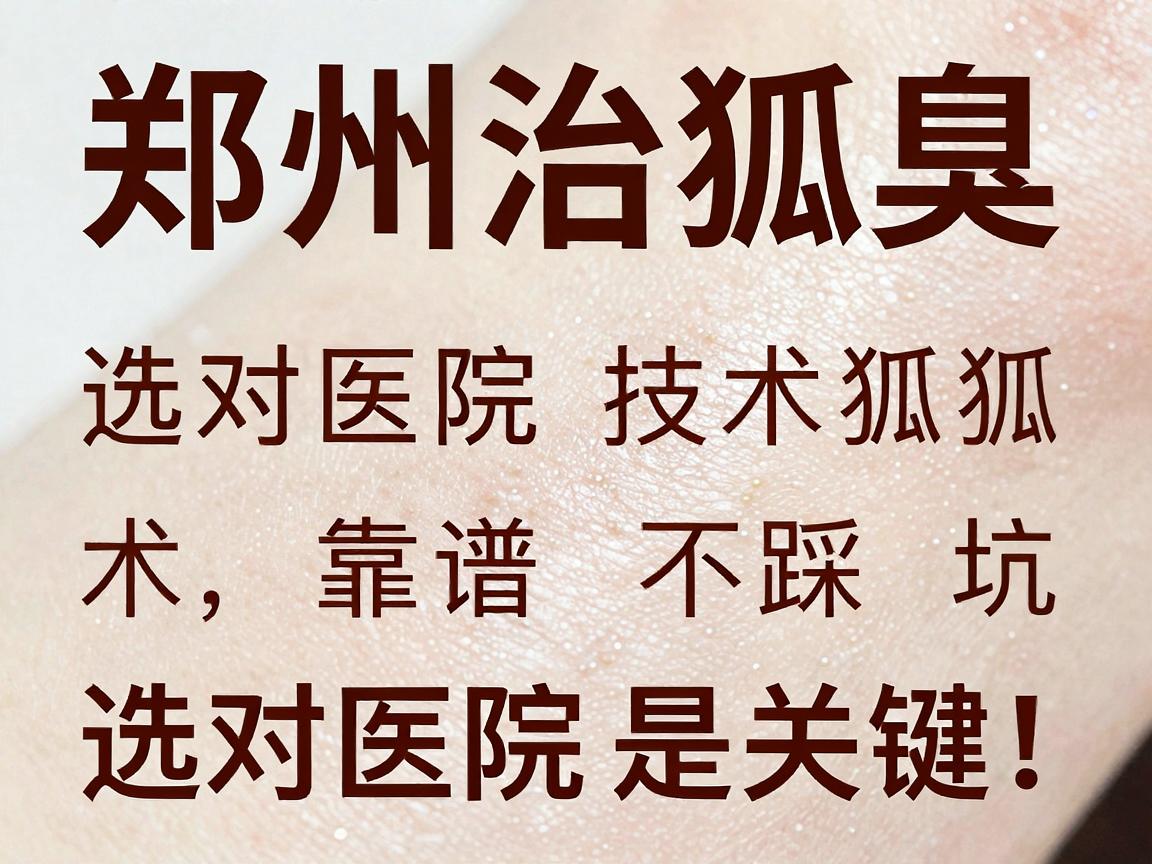 郑州治狐臭,选对医院是关键!这家郑州医院治狐臭,技术靠谱不踩坑 郑州治狐臭,选对医院是关键!这家郑州医院治狐臭,技术靠谱不踩坑