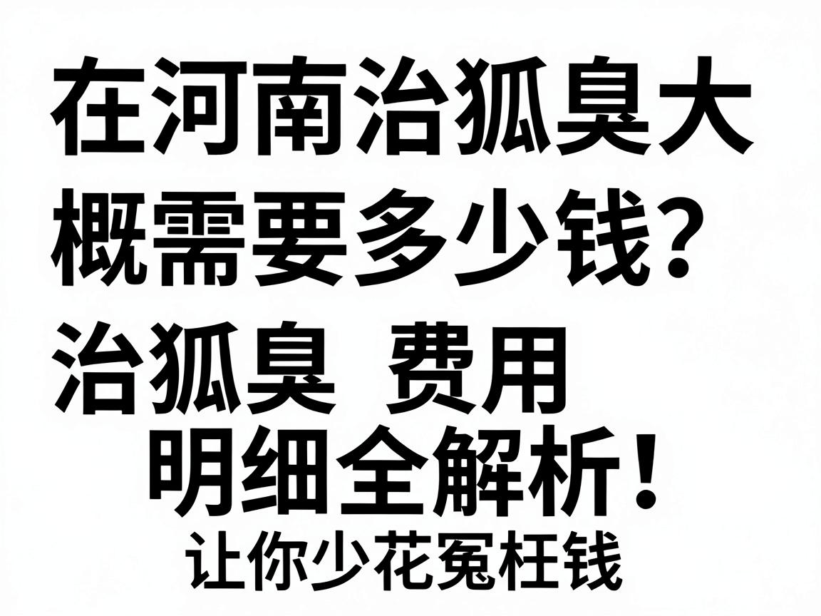 在河南治狐臭大概需要多少钱?治狐臭费用明细全解析,让你少花冤枉钱 在河南治狐臭大概需要多少钱?治狐臭费用明细全解析,让你少花冤枉钱