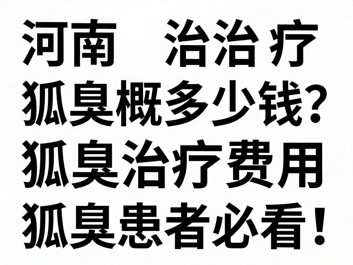 河南治疗狐臭大概多少钱?揭秘狐臭治疗费用与平价方案,狐臭患者必看! 河南治疗狐臭大概多少钱?揭秘狐臭治疗费用与平价方案,狐臭患者必看!