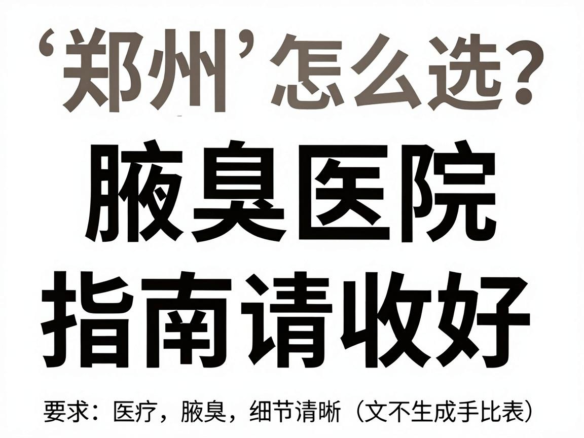 郑州腋臭医院怎么选?这份腋臭医院指南请收好(文末附对比表) 郑州腋臭医院怎么选?这份腋臭医院指南请收好(文末附对比表)