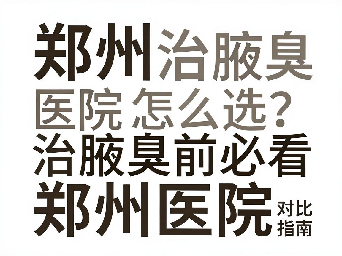 郑州治腋臭医院怎么选?治腋臭前必看的郑州医院对比指南 郑州治腋臭医院怎么选?治腋臭前必看的郑州医院对比指南
