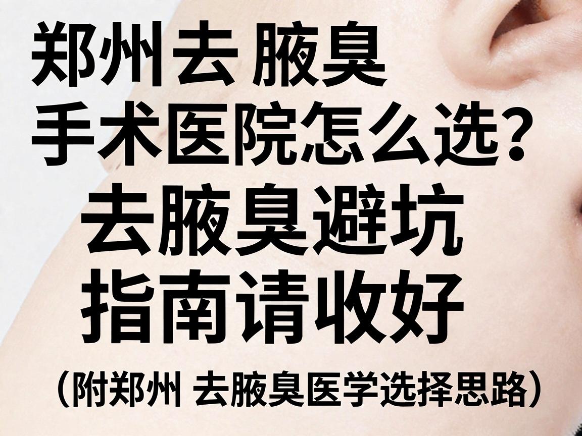 郑州去腋臭手术医院怎么选?这份去腋臭避坑指南请收好(附郑州去腋臭医院科学选择思路) 郑州去腋臭手术医院怎么选?这份去腋臭避坑指南请收好(附郑州去腋臭医院科学选择思路)
