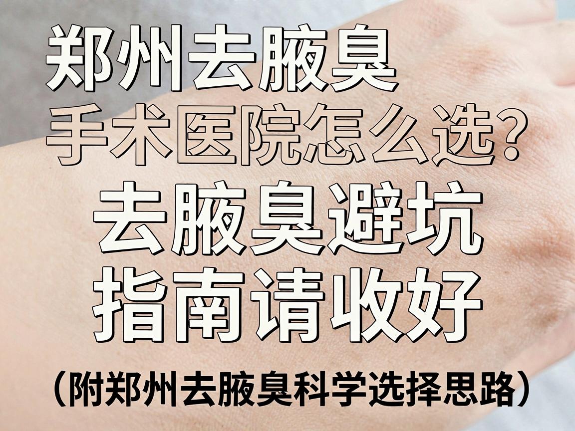 郑州去腋臭手术医院怎么选?这份去腋臭避坑指南请收好(附郑州去腋臭医院科学选择思路) 郑州去腋臭手术医院怎么选?这份去腋臭避坑指南请收好(附郑州去腋臭医院科学选择思路)