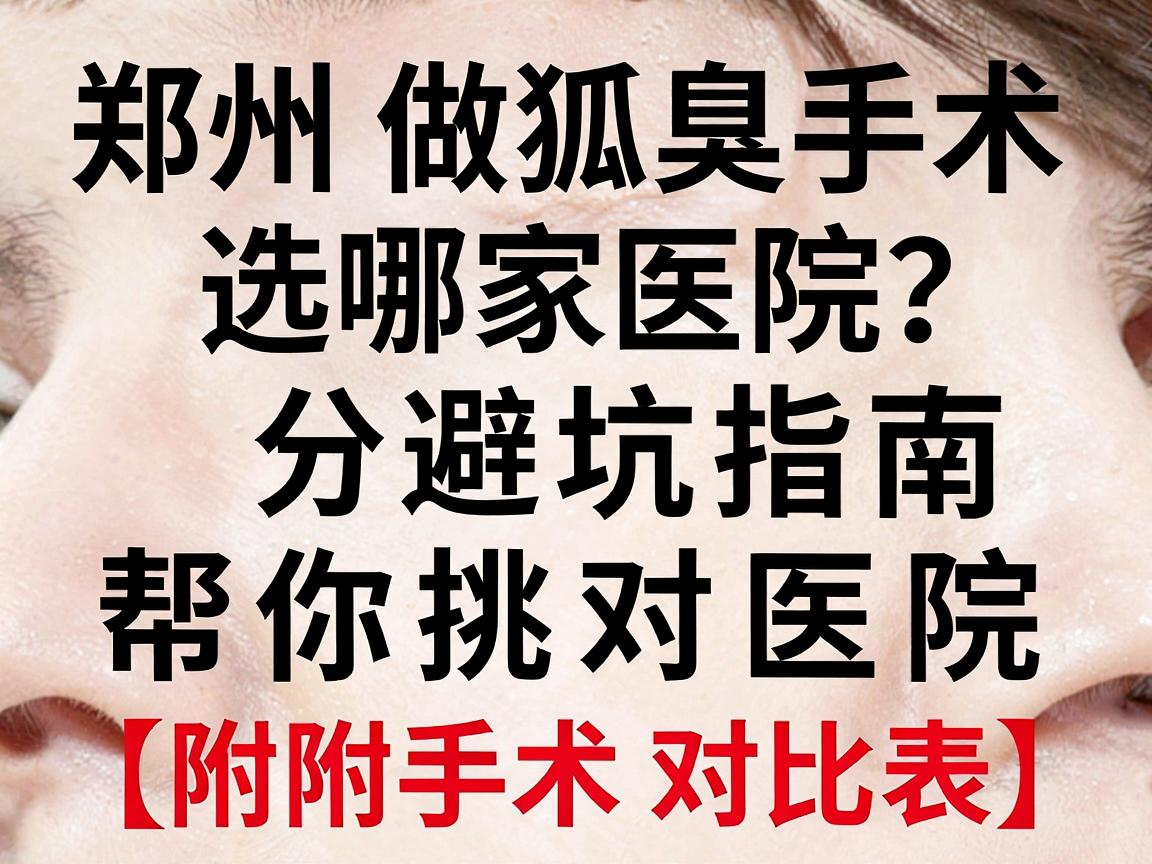 郑州做狐臭手术选哪家医院?这份避坑指南帮你挑对医院(附手术对比表) 郑州做狐臭手术选哪家医院?这份避坑指南帮你挑对医院(附手术对比表)