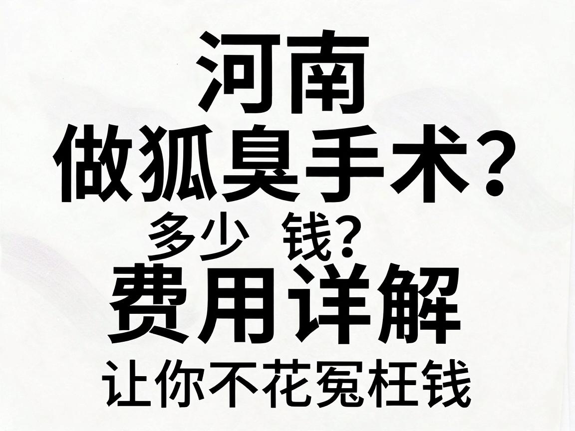 河南做狐臭手术多少钱?费用详解让你不花冤枉钱 河南做狐臭手术多少钱?费用详解让你不花冤枉钱