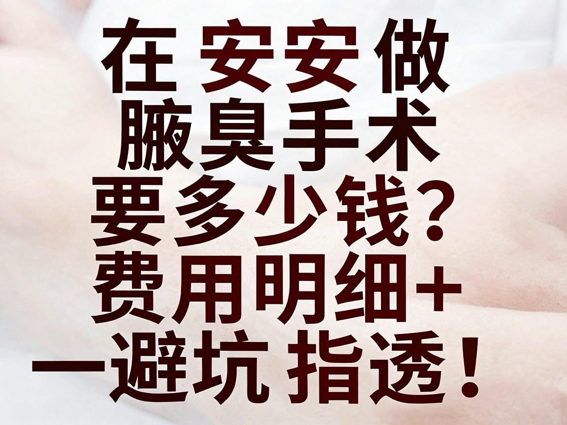 在安阳做腋臭手术要多少钱?费用明细+避坑指南,一文讲透! 在安阳做腋臭手术要多少钱?费用明细+避坑指南,一文讲透!