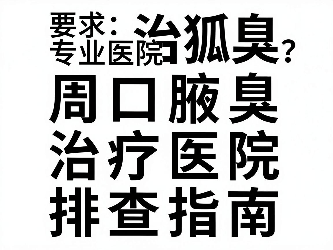 周口治狐臭专业医院怎么选？周口腋臭治疗医院排查指南