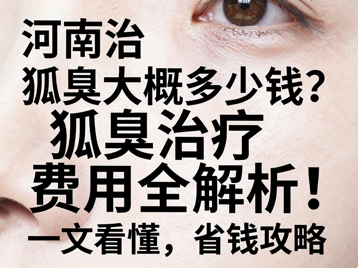 河南治狐臭大概多少钱？狐臭治疗费用全解析，一文看懂省钱攻略