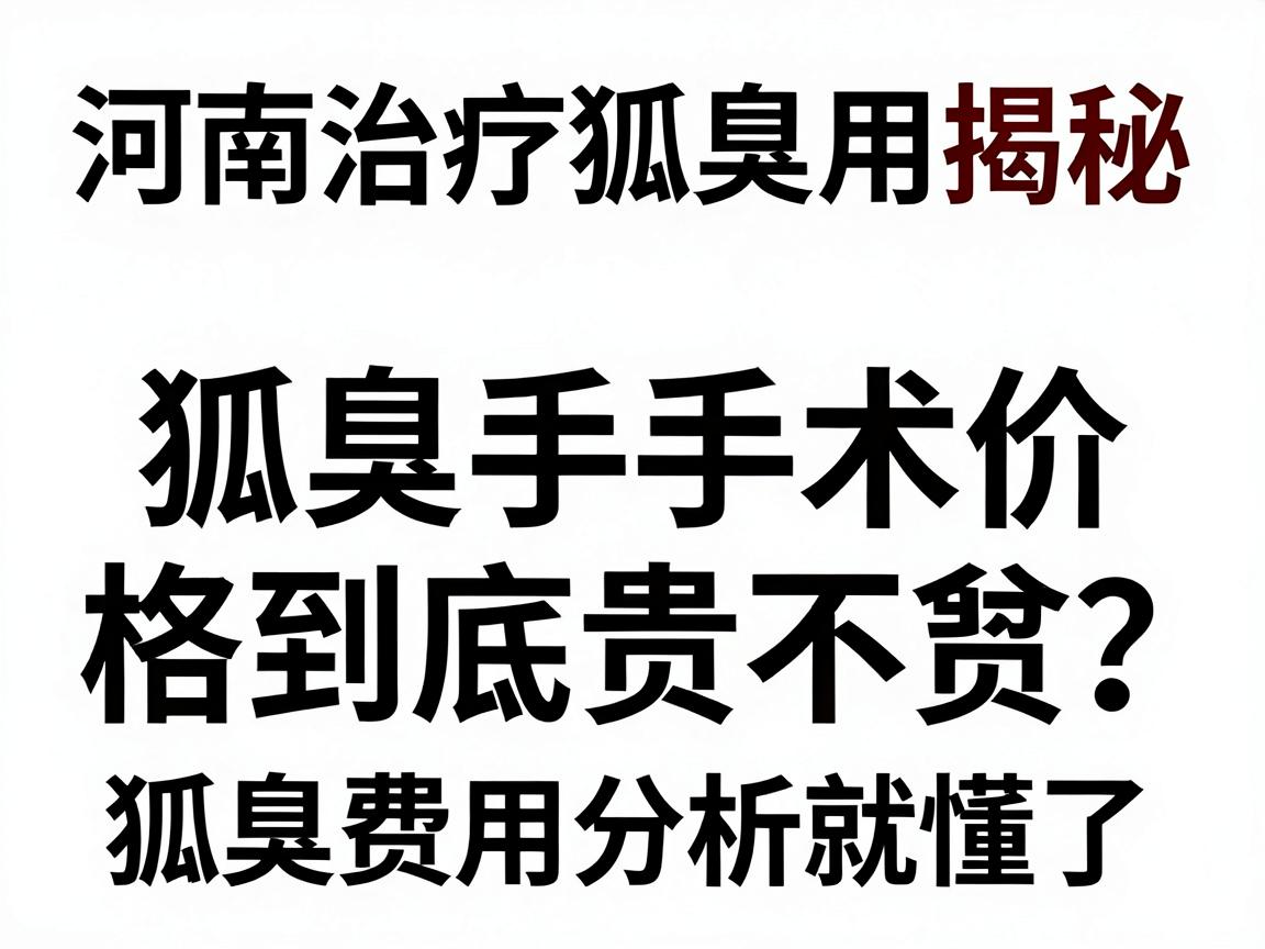 河南治疗狐臭费用揭秘,狐臭手术价格到底贵不贵?看完这篇狐臭费用分析就懂了 河南治疗狐臭费用揭秘,狐臭手术价格到底贵不贵?看完这篇狐臭费用分析就懂了