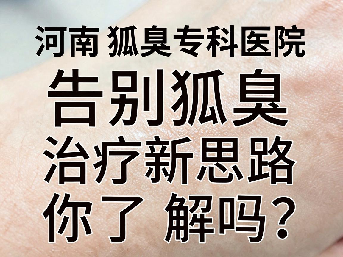 河南狐臭专科医院,告别狐臭,这3个治疗新思路你了解吗? 河南狐臭专科医院,告别狐臭,这3个治疗新思路你了解吗?