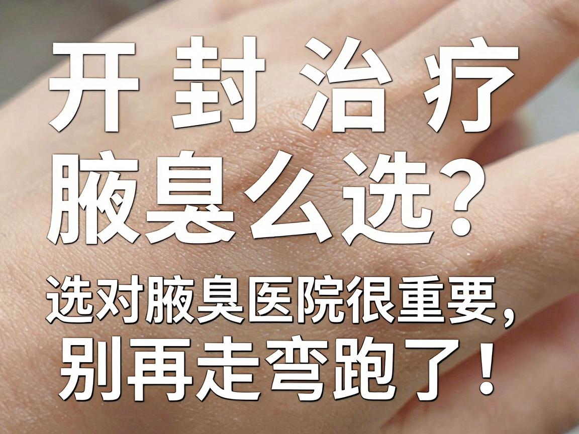 开封治疗腋臭医院怎么选?选对腋臭医院很重要,别再走弯路了! 开封治疗腋臭医院怎么选?选对腋臭医院很重要,别再走弯路了!
