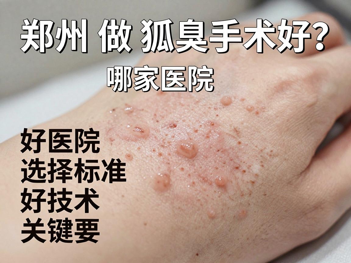 郑州做狐臭手术哪家医院好？好医院的选择标准与好技术的关键要素