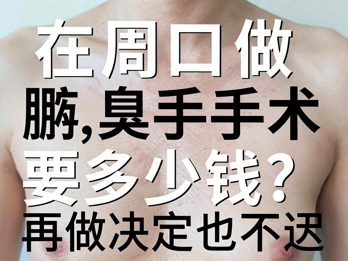 在周口做腋臭手术要多少钱？看完这份价格清单，再做决定也不迟