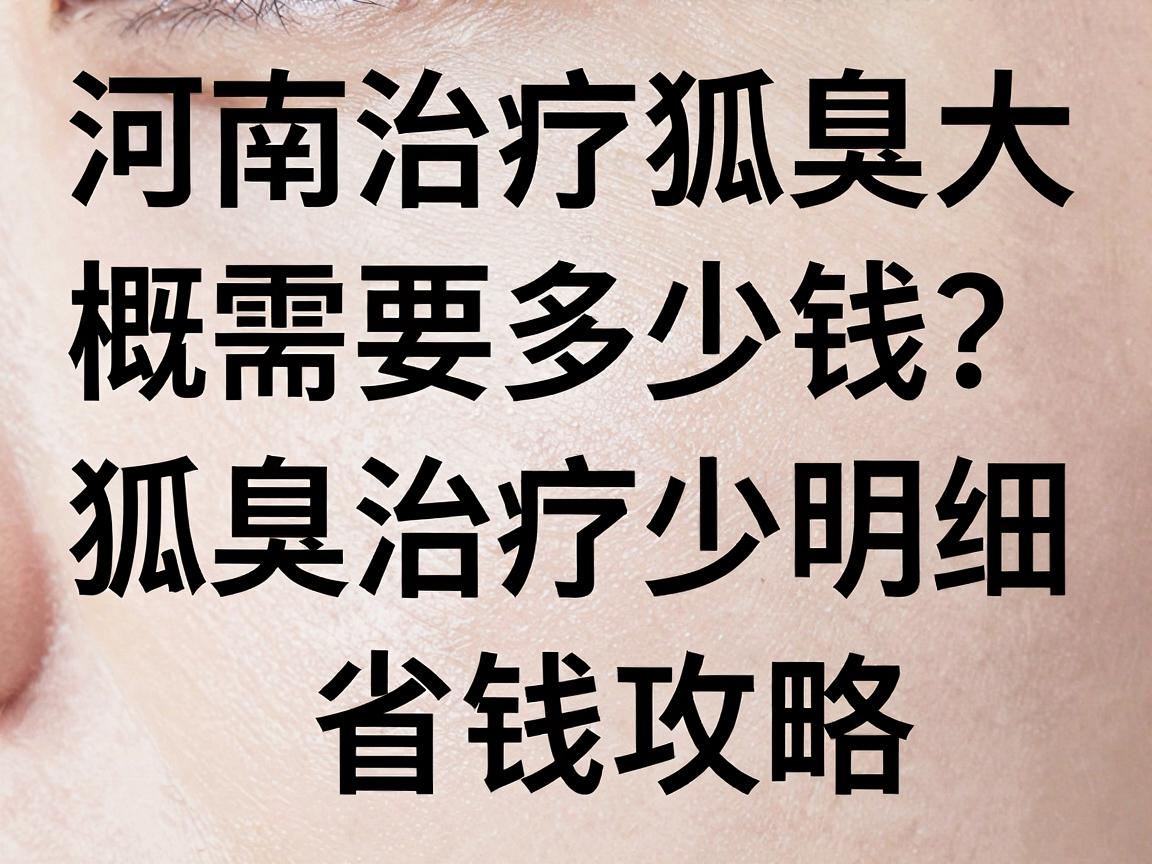 河南治疗狐臭大概需要多少钱？狐臭治疗费用明细与省钱攻略