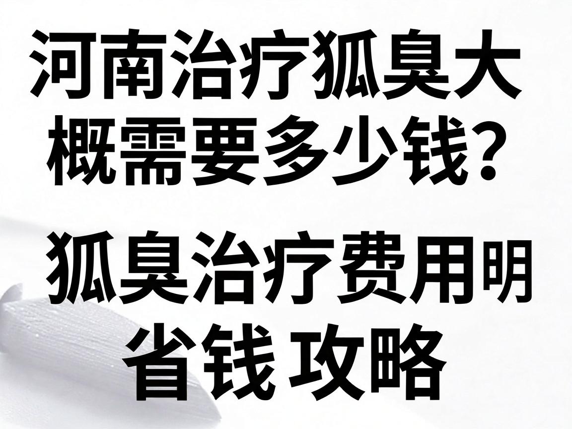 河南治疗狐臭大概需要多少钱？狐臭治疗费用明细与省钱攻略